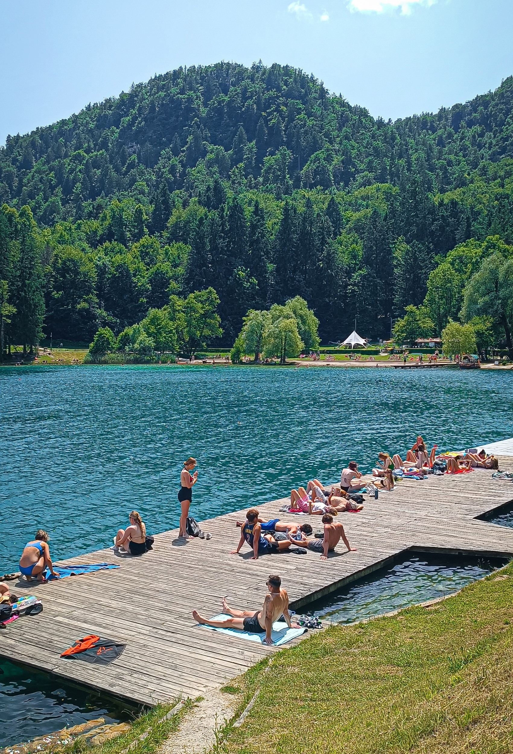 Swimming in Lake Bled