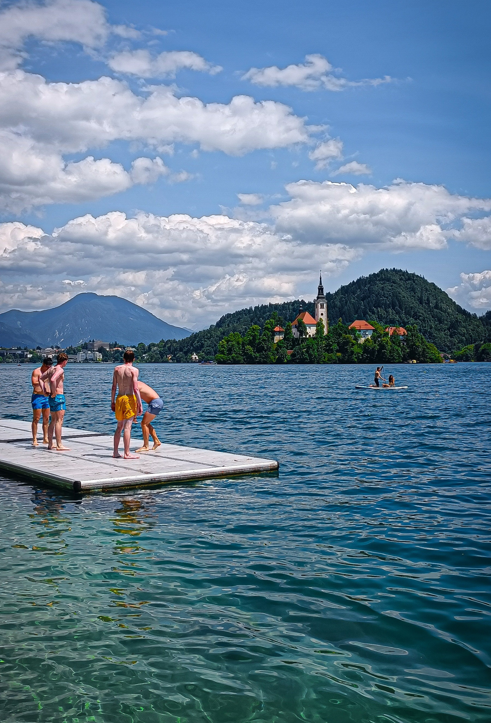 Swimming in Lake Bled Swimming in Lake Bled