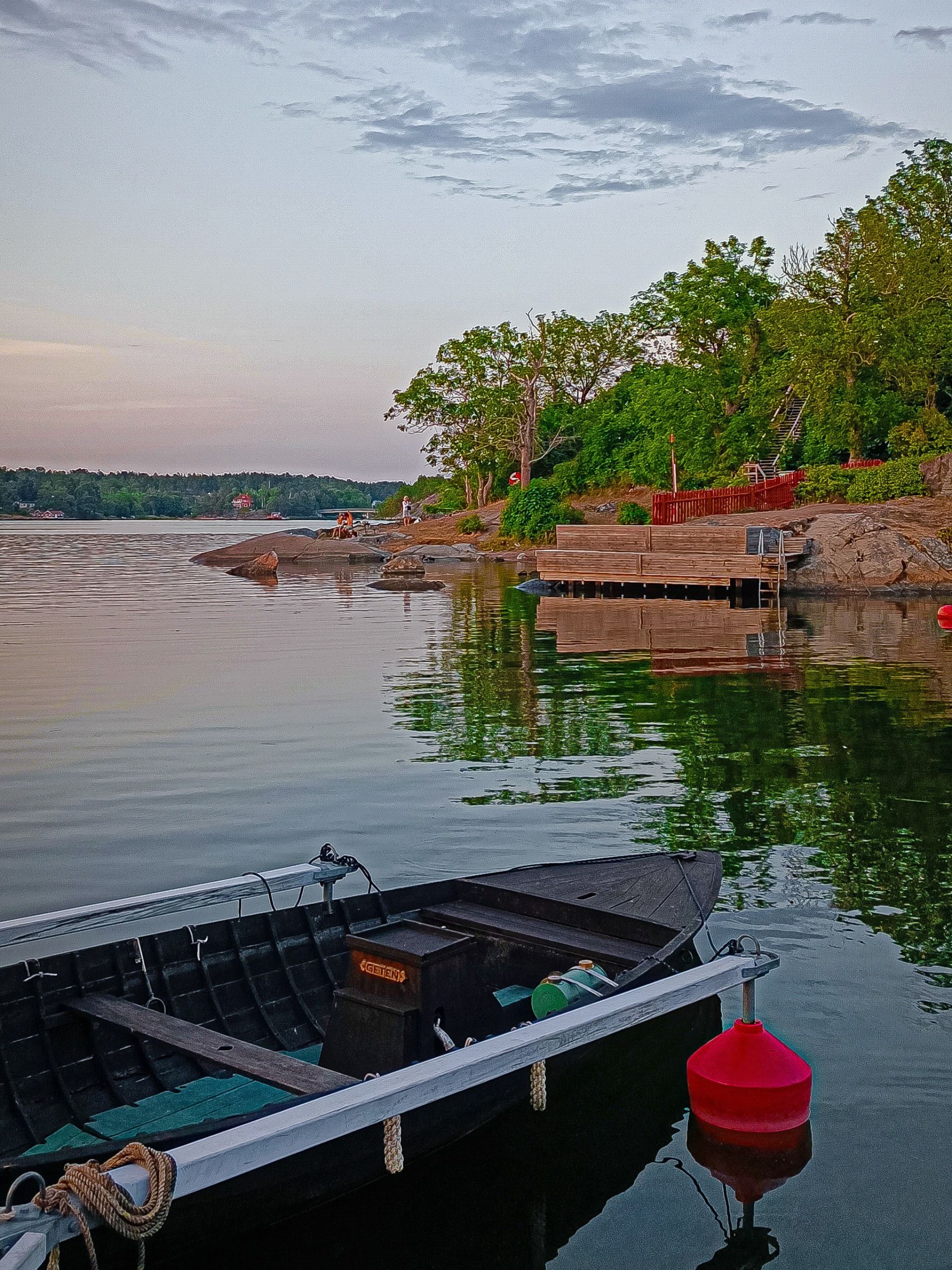 Vaxholm beach at sunset