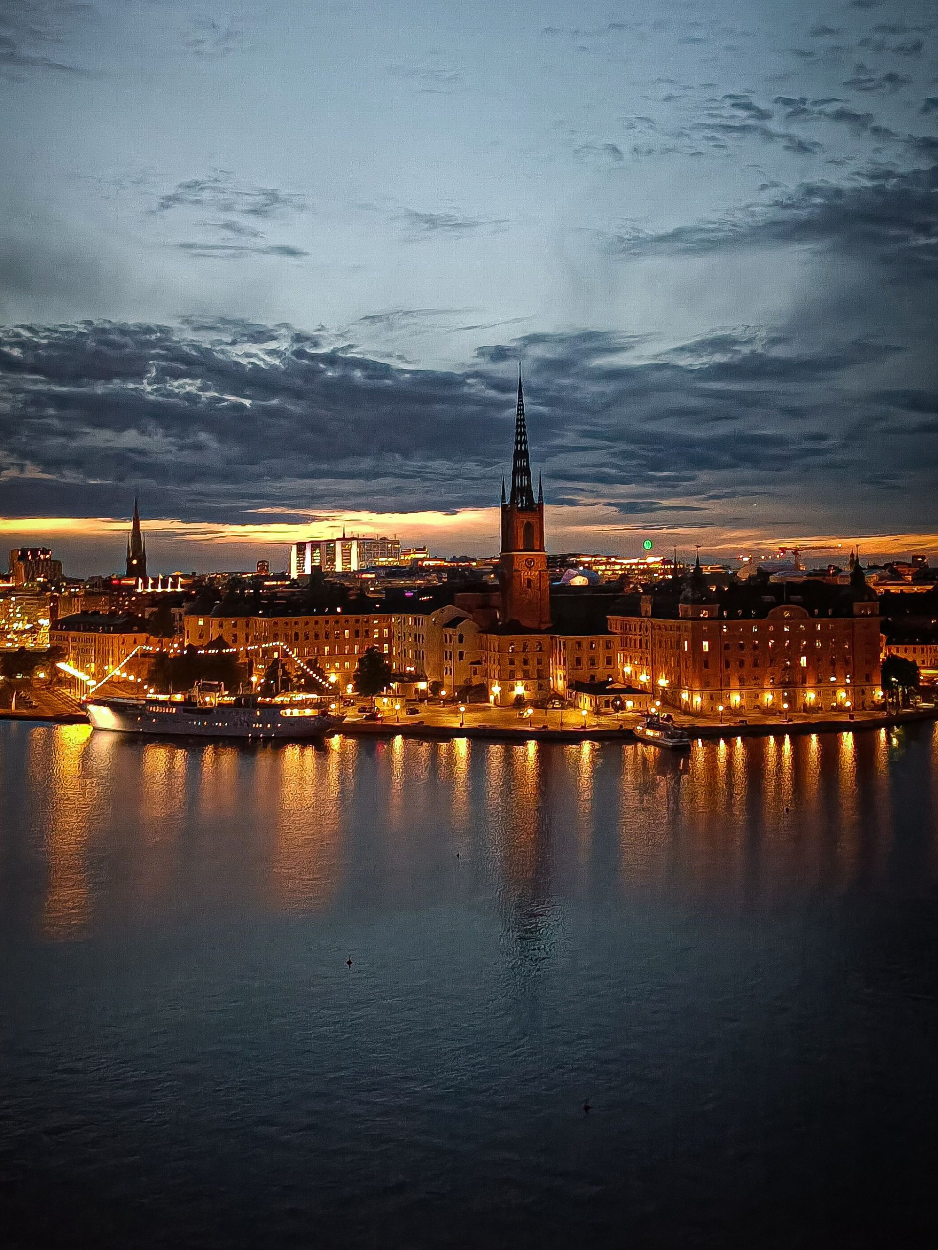 Bright summer night in Stockholm